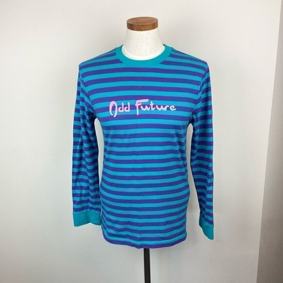 Odd Future Teal Striped Long Sleeve - Picture 1 of 6